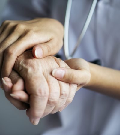 Closeup of a support hands